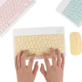 Rechargeable Bluetooth Keyboard and Mouse Combo Ultra-Slim Portable Compact Wireless Mouse Keyboard Set for Android Windows Tablet Cell Phone iPhone iPad Pro Air Mini, iPad OS/iOS 13 and Above SMT. 