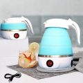 Foldable Electric Kettle Mini Food Stainless Steel Silicone Kettle Travel Home Automatic Power Off Easy to Carry Simple Operation. 