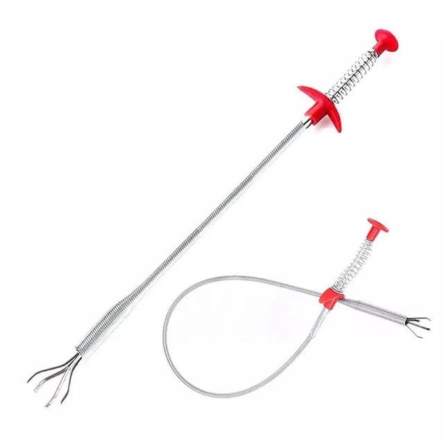 60/90cm Spring Unclogging Grab Picker Snake Cable Auxiliary Grab Drain ...
