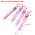 1PC 10 Colors Cartoon Ballpoint Pen Cute Animal Stationery Multicolored Pens. 