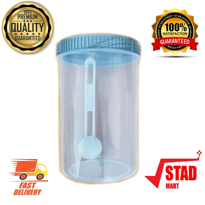 1%20Piece%20Visual%20Plastic%20Kitchen%20Spice%20Container%20ROUND%20SHAPE%20DOUBLE%20EXTRA%20LARGE%20With%20SILVER%20Lid%201%20Pc%20High%20Quality%20Tea%20Sugar%20Milk%20Coffee%20Jar%20Transparent%20Spicy%20Seasoning%20Powder%20Bottle%20-%20Image%206