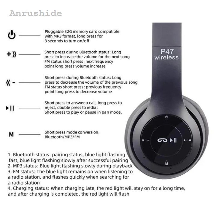 Anrushide%20Stereo%20P47%20Headset%205.0%20Bluetooth%20Headset%20Folding%20Series%20Wireless%20Luxury%20Sports%20Game%20Headset%20for%20HuaWei%20XiaoMi%20Expansion%20head%20beam%20-%20Image%205