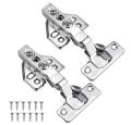 Pantry Cabinet Hinges, Soft Close Wardrobe Door Hinges, 110 Degree Kitchen Cupboard Hinges with Screws, Standard Mechanism Hydraulic Hinges Full Overlay Straight Arm. 