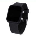 Black Led Digital Casual Women Fashion Quartz Watch Stainless Steel Dial Casual Rubber Strap Wrist Watch Fc-Dw. 