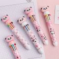 Kawaii Peach Panda Cartoon Silicone 10 Colors Chunky Ballpoint Pen School Office Supply Gift Stationery. 