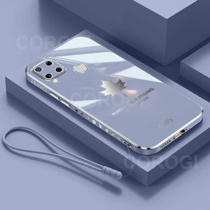 COROGI%20for%20Realme%20C15%20Back%20Cover%20Stylish%206D%20Plating%20Maple%20Leaf%20Case%20with%20Lanyard%20Square%20Bumper%20Soft%20Silicone%20Phone%20Cases%20Covers%20Pouch%20for%20Girls%20Boys%20-%20Image%209