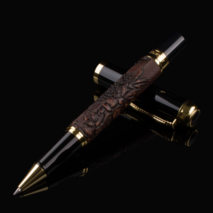 891%20Brown%20Color%203d%20Pattern%20Chinese%20Dragon%20Golden%20Clip%20Roller%20Pen%20With%20M%20Nib%20For%20Antique%20Writing%20Metal%20S%20Pen%20-%20Image%203