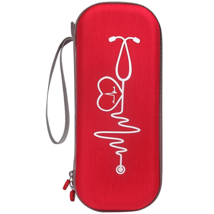 Protective Case for 3M Littmann Classic III Stethoscope Accessories Portable Storage Bag Carrying Case Pouch(Red)