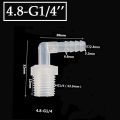 10Pcs/Lot 3.9-11.1MM To G1/8''~G3/8'' Thread Elbow Connector Aquarium Fish Plastic Joints Pump Adapter. 