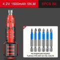 mini screwdriver 4.2V 1500mAh 5Nm Electric Screwdriver Household Wireless Handheld Cordless Screwdriver Rechargeable Small Lithium Battery Batch. 