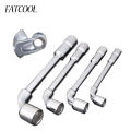 【StyleVoyager】FATCOOL 1Piece Double End Tubular Angled Socket Wrench 8/10/12mm L-shaped CR-V Hex Socket Wrench Hand Tool. 