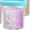 4 PCS Ice Cream Pints Cup Plastic Ice Cream Containers with Lids for Creami Pints NC301 NC300 NC299AMZ Series. 
