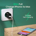 UGREEN 10.5W Universal USB Charger Travel Wall Charger Adapter Smart Mobile Phone Charger for iPhone Samsung Xiaomi iPad Tablets White Black. 