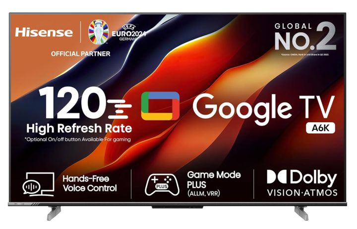 Hisense 55 inch 4K Ultra HD Smart LED Google TV -  55A6K