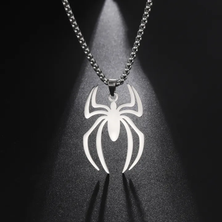 Kpop%20Stainless%20Steel%20Spider%20Pendants%20Chain%20Necklaces%20for%20Mens%20Silver%20Color%20Gold%20Color%20Pearl%20String%20Gothic%20Punk%20Halloween%20Jewelry%20-%20Image%202