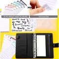 A6 Cash Envelopes Binder Wallet,PU Budget Planner Notebook for Cash Budgeting,Envelope Wallet,Savings Money Binder A. 