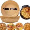 100pcs/50pcs Air Fryer Disposable Paper Liner, Non-Stick Oil-Proof Paper Water-Proof Food Grade Parchment For Baking Roasting Microwave. 