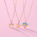 Kidlove Cute Necklaces For Teen Girls Kids Sweet Heart-shaped Star Cloud Pendant Clavicle Chain Necklace Birthday Gift. 