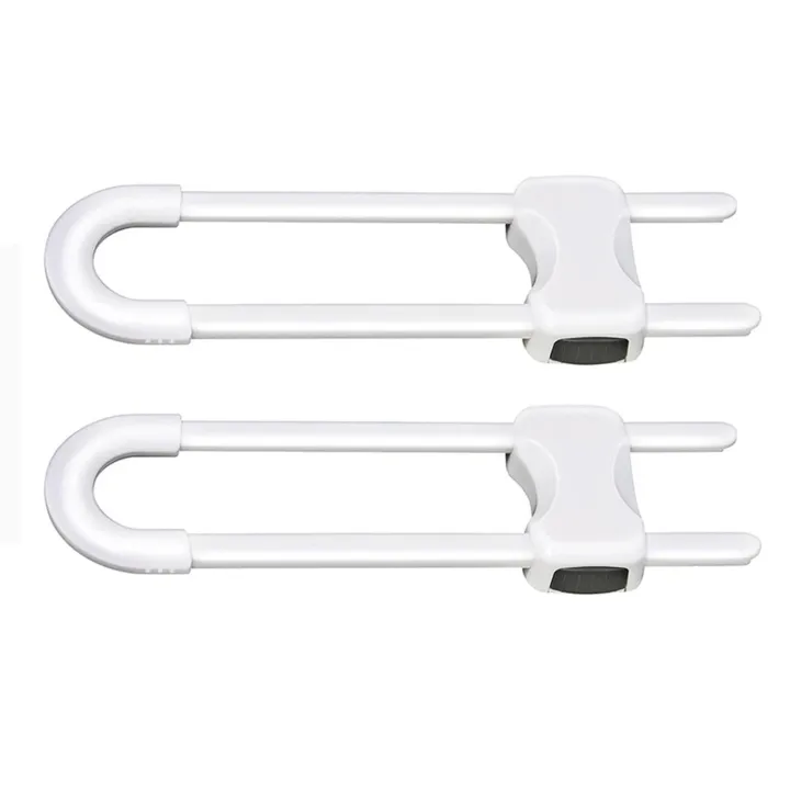 U Box Lock Vividaea U-shaped Cabinet Lock Baby Proofing Sliding Cabinet Locks Easy ...