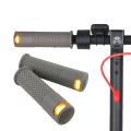 Scooter Hand Bar Grips with Turn Signal Light Handlebar for / E-Scooters Handle with Slot Grip Gray. 