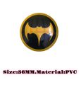 Yellow Batman Dark Knight Style Car Wheel Center Hub Cap Badge Emblem Stickers 56mm. 