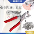 100pcs Snap Button Pliers Fasteners Kit for Clothing Thickened Snap Fasteners Kit Five Claw Buckle Set with Hand Pressure Pliers Tool DIY Sewing Buttons Set. 
