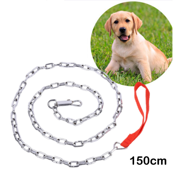 Heavy Duty Dog Chain Metal Dog Leash Dog Chain with Handle for Large Medium Size Dogs 150cm Daraz.lk