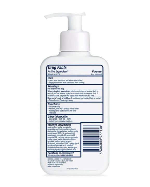 CeraVe%20Acne%20Control%20Cleanser%202%25%20Salicylic%20Acid%20Acne%20Treatment%20237ml%20-%20Image%202