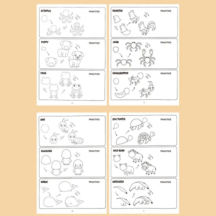 Creative%20How%20to%20Draw%20Animals%20Animals%20Drawing%20Book%20Step-by-Step%20Guide%20Illustrated%20Tutorials%20Step-by-Step%20Drawing%20Book%20Early%20Educational%20Painting%20Guide%20Figure%20Templates%20Painting%20Book%20Classroom%20-%20Image%208