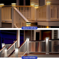 Solar Post Cap Lights Outdoor Deck Fence Post Light for 5.5x5.5 3.5x3.5 Wooden Vinyl Posts Patio Garden Decor 2Pack. 