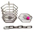 【The Quiet Page】304 Stainless Steel Parrot Biting And Foraging Box Yiqu Toy Teeth Grinding Water Fruit Basket Large Parrot Cage Pendant. 