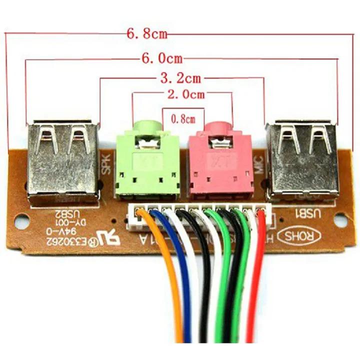 2%20USB%20PC%20computer%20case%20audio%20adapter%20cable%206.8cm%20front%20panel%20USB%20audio%20cable%20-%20Image%202