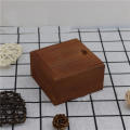 Wooden Box Unfinished Storage Box with Slide Top Natural Candlenut Card Keeper Wood Jewelry Box for Storage and Home Decoration. 