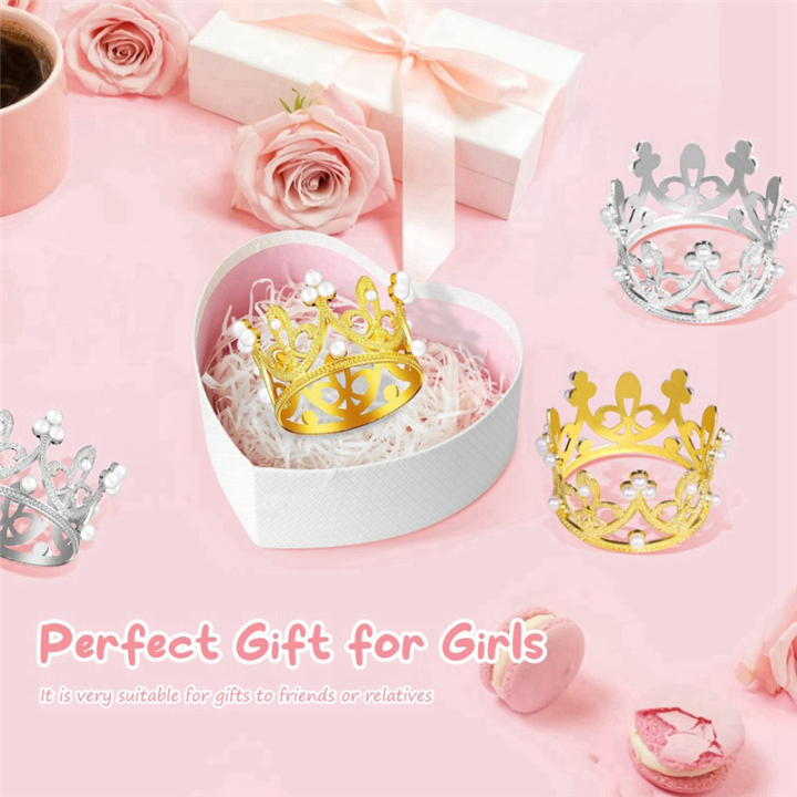 Mini%20Crown%20Cake%20Topper%20Gold%20Silver%20with%20Pearl%20Decor%20Small%20Princess%20Headpiece%20Baby%20Crown%20Cake%20Decoration%20-%20Image%202