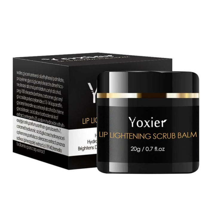 Yoxier Lip Lightening Scrub Balm Pink Fresh Bleaching Cream Remove Dark Lips Moisturizing Brightening Black Lips Lips Care 20g