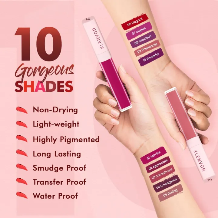Klenvor%20Nude%20Collection%20-%20Liquid%20Lipsticks%20Pack%20of%202%7C%20Vegan%20&%20Cruelty%20Free%20%7C%20Toxin%20Free%20%7C%20Highly%20Pigmented%20%7C%20Long%20lasting%20-%20(03%20Compliment,%2005%20Daring)(FROM%20INDIA)NUZ%20-%20Image%202