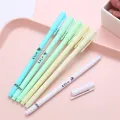 6Pcs/Set Cute Morandi Gel Pen Set Student Penel Pen Retro 0.5mm Black Signature Pen Solid Color School Office Supply Stationery. 