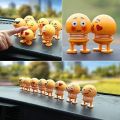 Smiling Face Spring Doll Emoji Shaking Head Smiley Dancing Toys Emoticon Bouncing Noddig Toy Figure Car Car Dashboard Table Party Decoration Pack of 6(Random). 