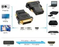 DVI to HDMI Adapter Converter DVI 24+1 Pin Male to HDMI Female 1080P Converter Adapter for HDTV Monitor Computer PC Laptop. 