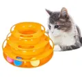 Triple Tower Track Ball Tower Tree Cat Kitten Play Toy. 