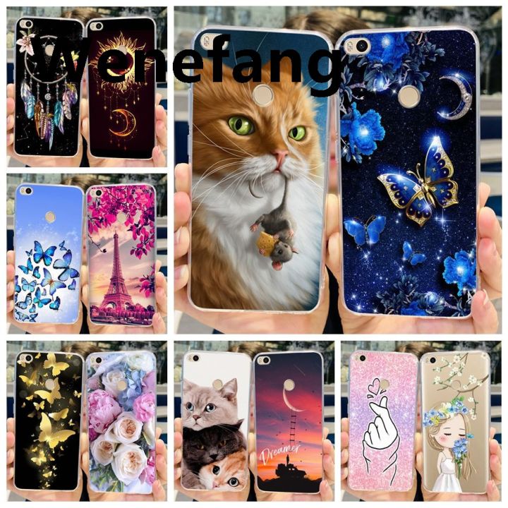 Wenefang Portable For Xiaomi Max 2 Case Cute Cat Butterfly Painted Cover Clear Silicone Phone Case For Xiaomi Mi Max 2 Max2 Back Cover Soft Fundas