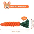 Benepaw Cotton Dog Rope Toy Eco-friendly Carrot-shaped Puppy Teething Toys For Boredom Training Indoor/Outdoor Pet Chew. 