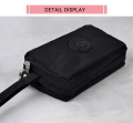 Secure Soft Leather Coin Pouch - 3 Zipper Design with Clip Zipper for Added Security. 