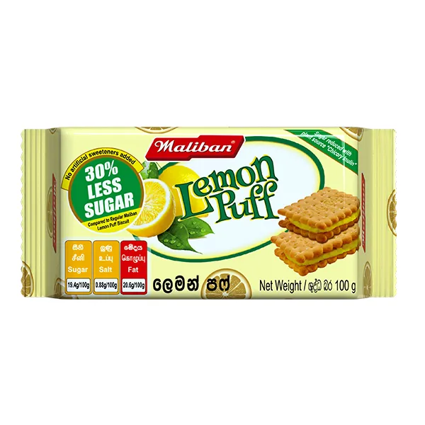 Maliban Lemon Puff Less Sugar 100g