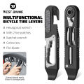 WEST BIKING Multifunctional Bicycle Tire Levers Mini MTB Repair Tool Kit Bicycle Hex Spoke Allen Wrench Repairing Ratchet Tool. 