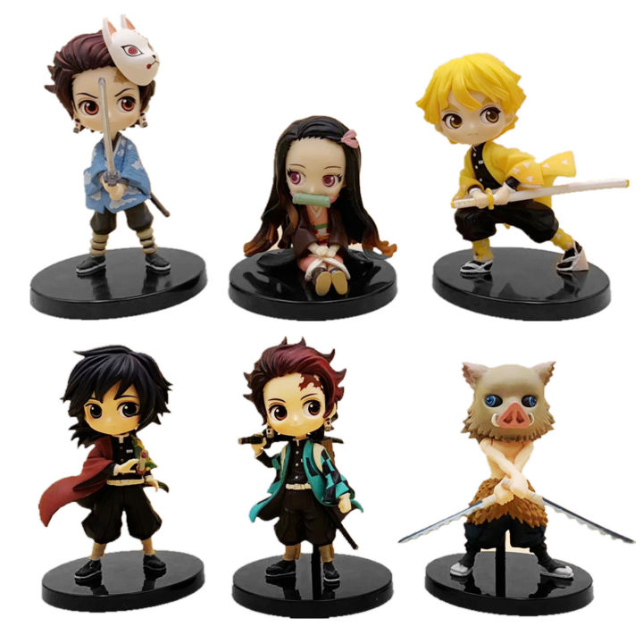 【Dream Sailing Store 】6 pcs/Set Demon Slayer Anime Cartoon Figure Desktop Model