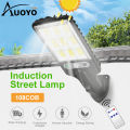 Auoyo Solar Light LED Outdoor Lights 72COB Solar Motion Sensor Flood Light IP65 Waterproof spotlight 3 Modes So-lar Street Lights Wall Lights for Garden. 