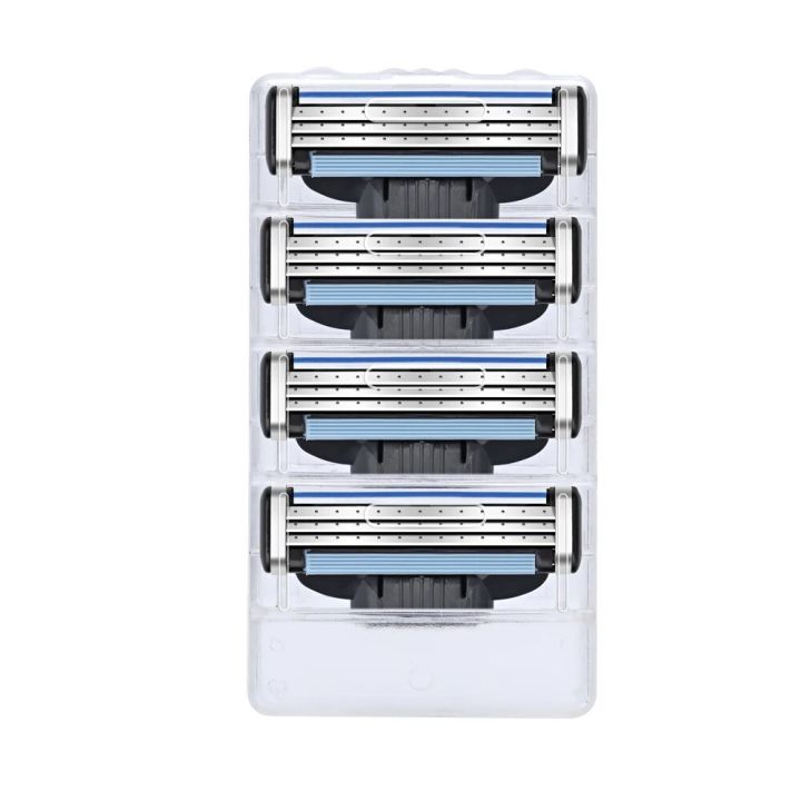 4PCS Triple Blades Cartridges Men Razor Blade Replacement Blade Heads ...