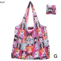 【ALLGOOD】  Jewerry 1Pc Foldable Shopping Bag Reusable Travel Grocery Bag Eco-Friendly Cute Animal Printing Supermarket Tote Bag. 