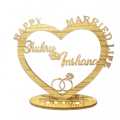 Customized Wooden Gift With Your Name & Wishes For Happy Married life gift anniversary Gift wedding gift lover gift valentine gift. 